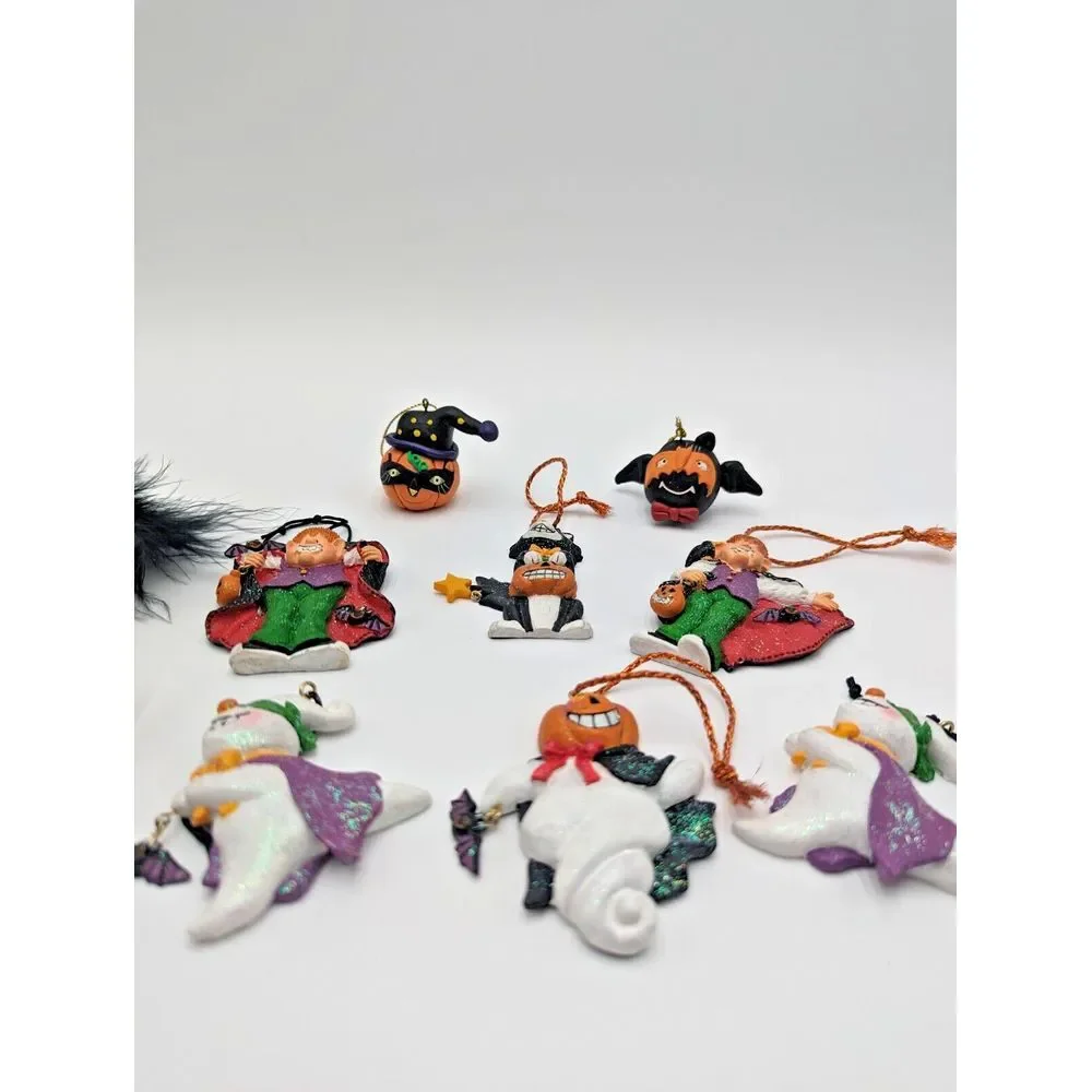 Vintage‎ Halloween Ornaments Lot of 9
